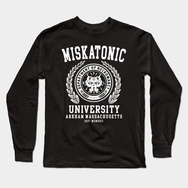 CTHULU AND LOVECRAFT - MISKATONIC UNIVERSITY Long Sleeve T-Shirt by alicastanley